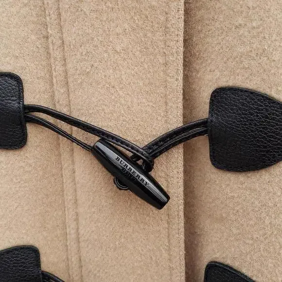 BURBERRY CHECK LINED WOOL TOGGLE DUFFLE COAT WITH FUR TRIMMED HOOD - Picture 6 of 15